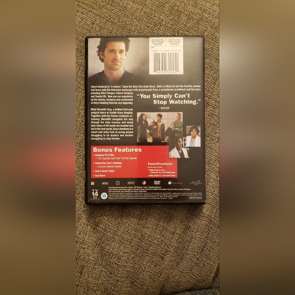 Greys Anatomy DVDs - Season 1 - Picture 2 of 3
